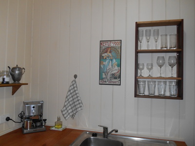 Mount Glorious accommodation kitchen with espresso coffee machine